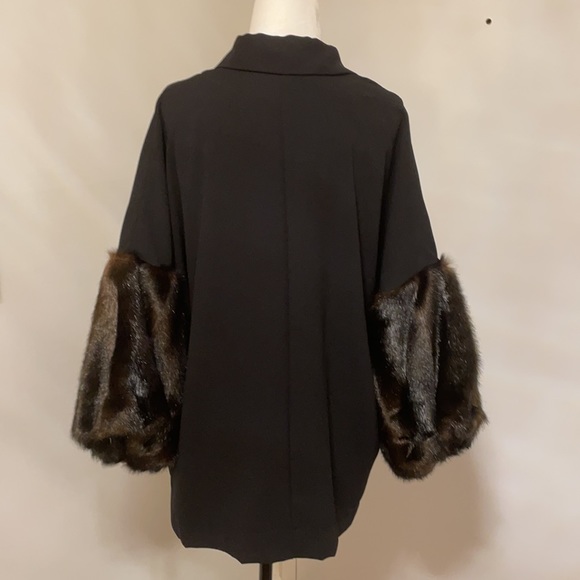 NWOT- Zara black top w faux fur  $40 - Picture 2 of 11